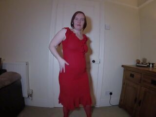 Striptease in enchanting Red Dress, Free Badjojo HD x rated clip 68 | xHamster