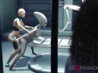 أنثى الاباحية android مسرحيات مع ل أجنبي في ال الخيال العلمي lab | xhamster