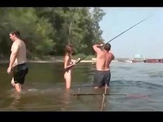 Naked fishing with very charming russian teen Elena