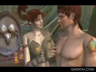 Attractive Hentai daughter Warrior Tit Fucking And Blowing Huge johnson