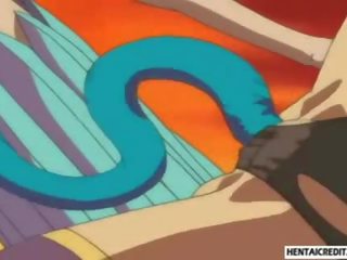 Hentai jovem mulher fodido por tentáculos